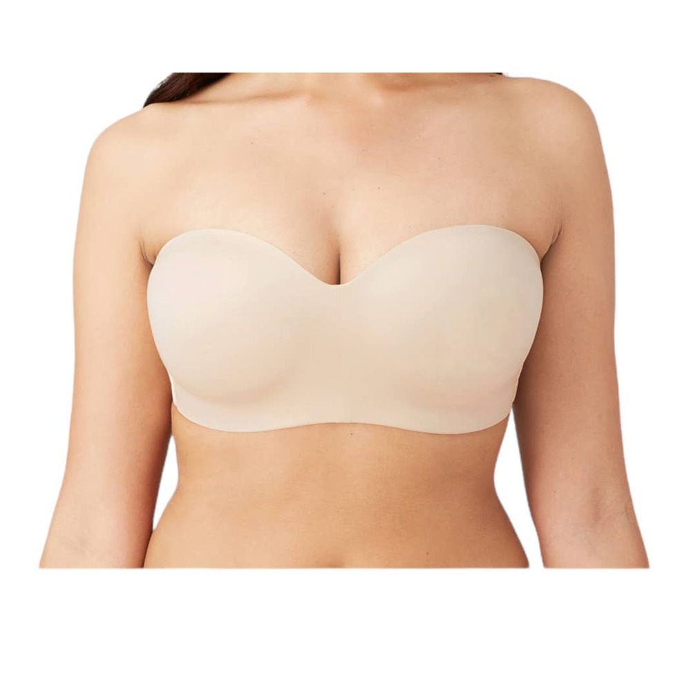 Wacoal 854372 Staying Power wire free strapless bra tan size 32DDD 32F